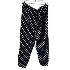 Torrid Retro Chic Black White Skull Audrey Point Women's Pants 5-5X NWT
